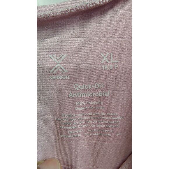 Xersion Quick-Dri Antimicrobial Women's XL Pink Short Sleeve T-Shirt - Picture 3 of 5